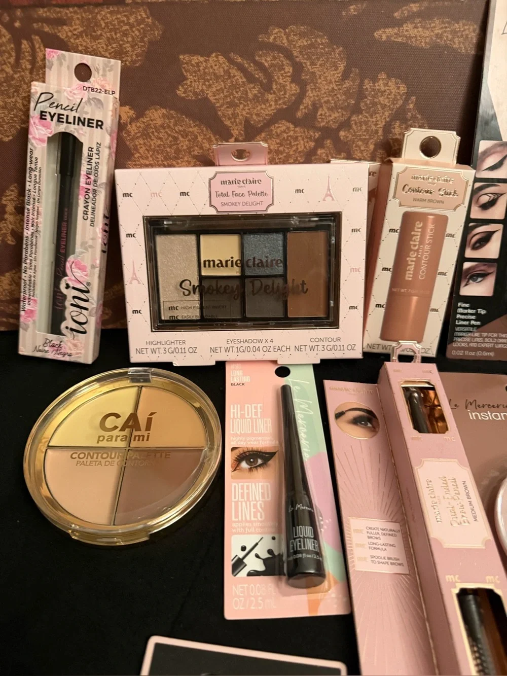 Assorted Makeup Collection - Pink & Rose Gold Accents-18 Pc